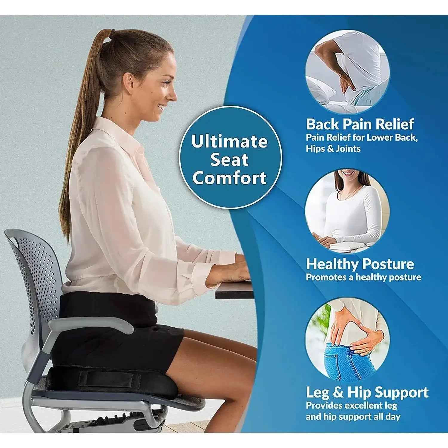 U Shaped Memory Foam Gel Cushion for Pain Relief and Comfort