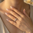 Moissanite Ring in Sterling Silver Single NMELF