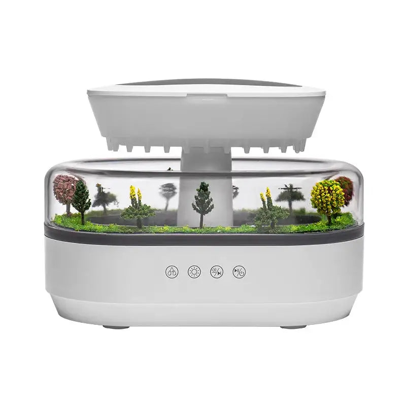 Raindrop Air Humidifier Ultrasonic Essential Oil Diffuser with Colorful Light White Noise Home Bedroom Fragrance Aromatherapy