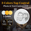 Moon Lamp: Customizable Photo Personalized Night Light
