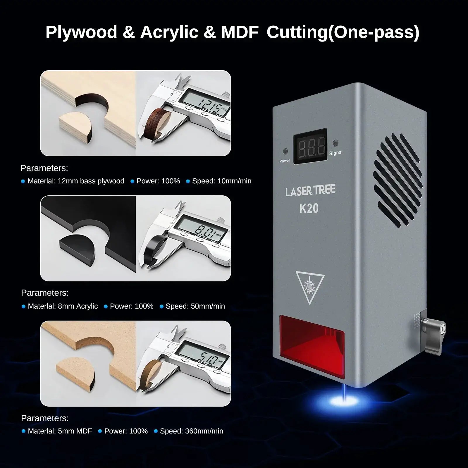 Laser Tree 20W Optical Power Laser Head With Air Assist