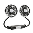 2026 360 Adjustable Car Dual Head Fan Low Noise Type C Charge For Quiet Drives