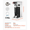 Commercial Drip Coffee Maker, Cups Machine with L Thermal Carafe