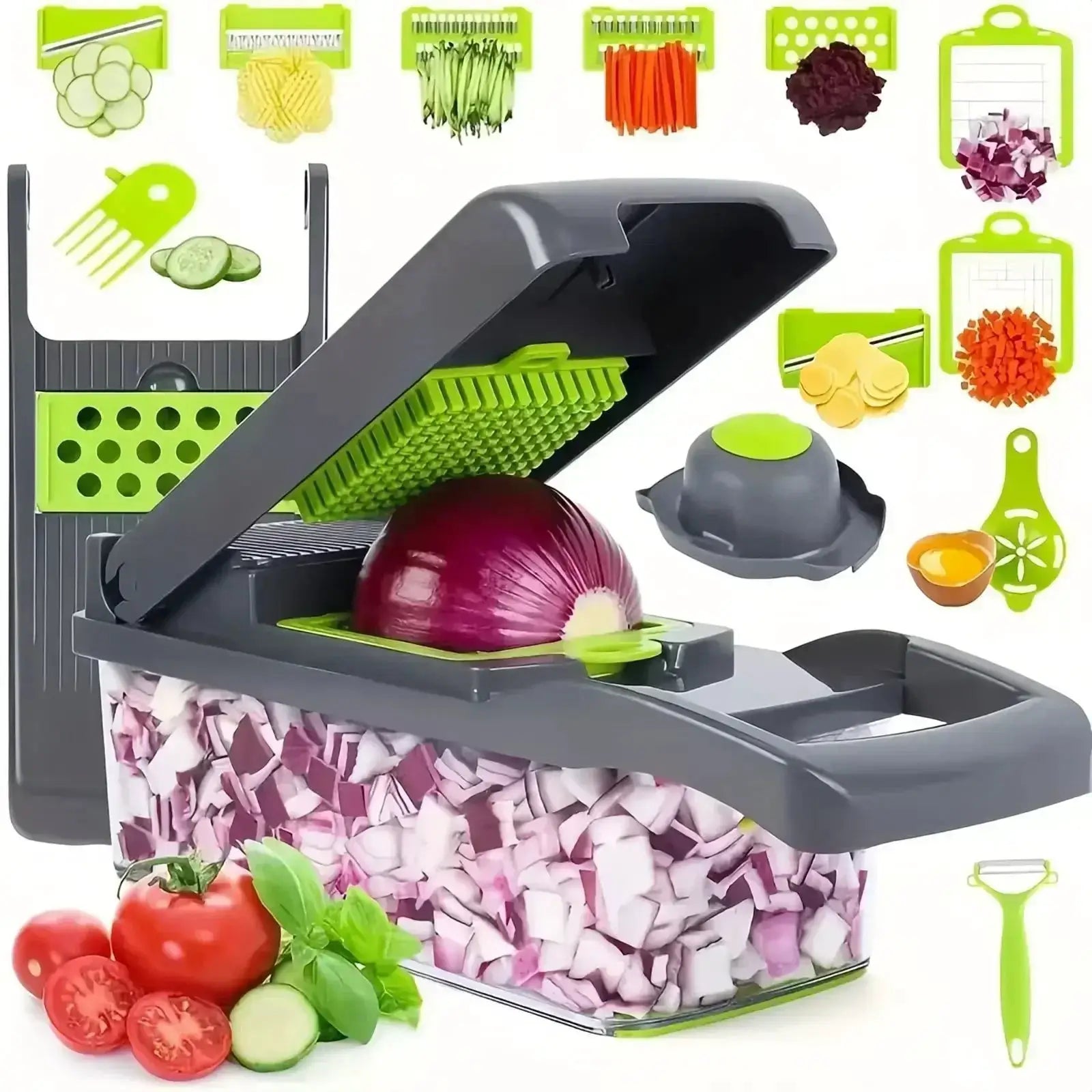 14 16 In 1 Multifunctional Vegetable Chopper Handle Grater