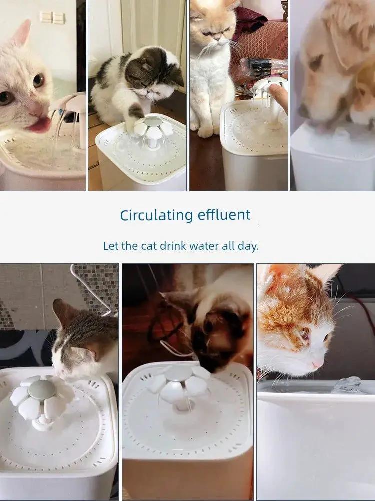 Pet Fountain Automatic Circulation Cat Water Fountain 50 Oz