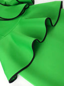 Elegant High Neck Peplum Dress Chic Style for Holidays