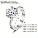 Moissanite Ring in Sterling Silver Multi