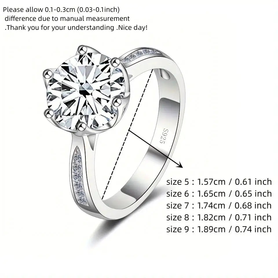 Moissanite Ring in Sterling Silver Multi — product view 3