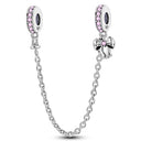 Charm Beads Sterling Silver Pink