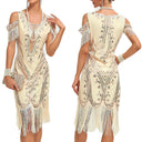 Long Sequin Flapper Costume Gown
