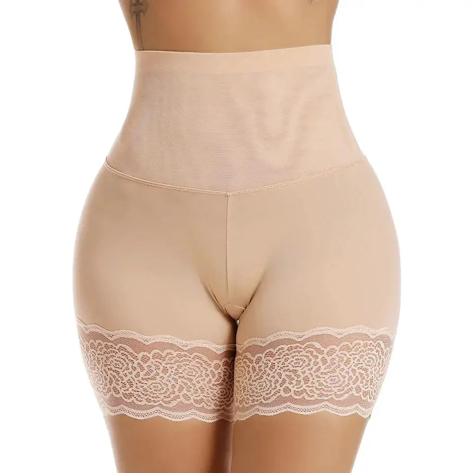 High Waist Lace Body Shaper Shorts Tummy Control Slimming