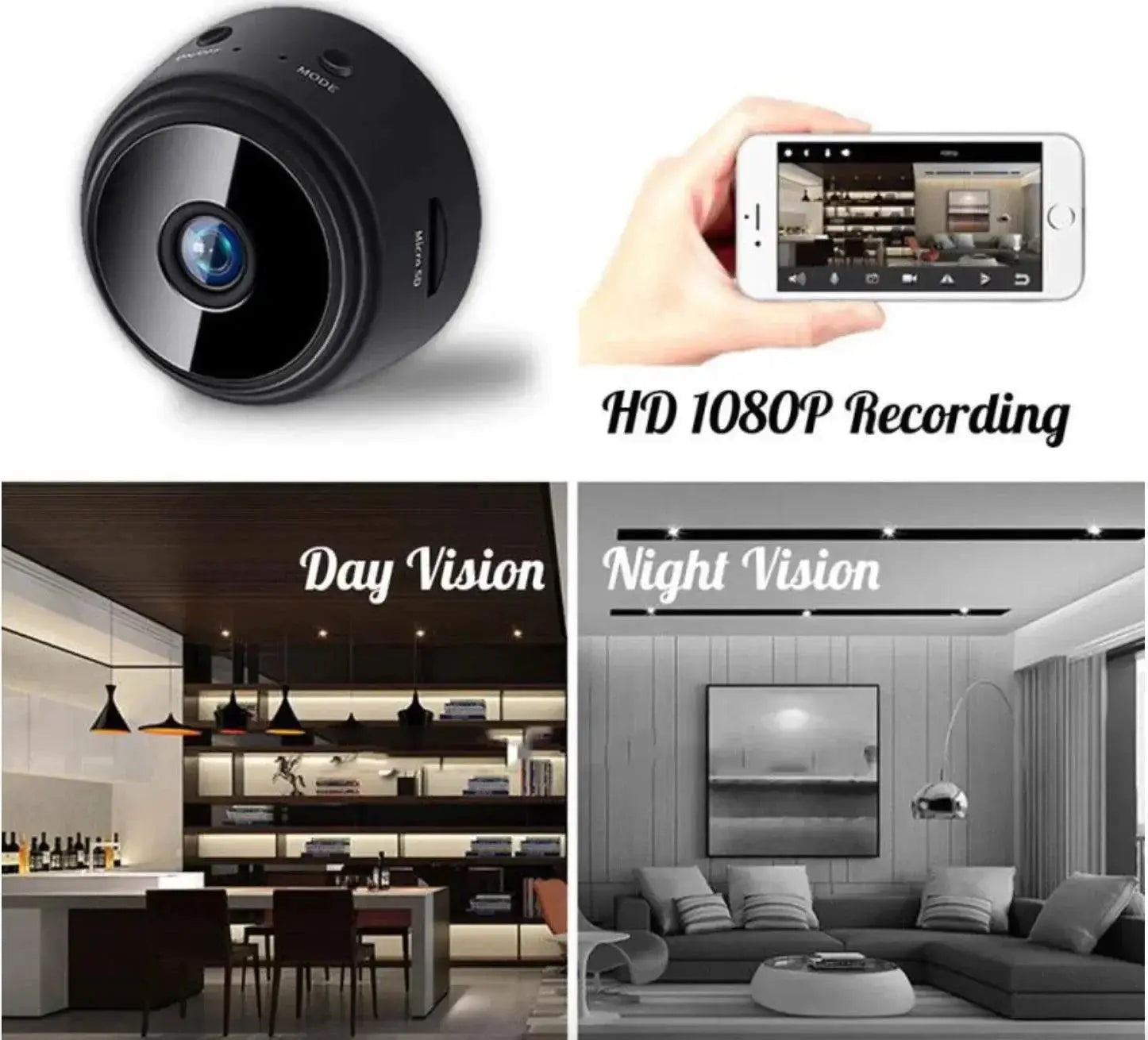 A9 Mini Wireless Security Camera Night Vision 1080P HD