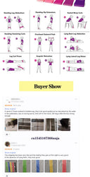 5-Piece Set of Elastic Resistance Bands for Strength Training