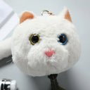 Women Cat Plush Shoulder Bag Corduroy Satin Fur Messenger