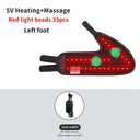 Electric Ankle Massager with 3 Gears Heated Wrap Foot Support Brace for Joint Sprain Pain Relief Vibration Heating Massage Stra