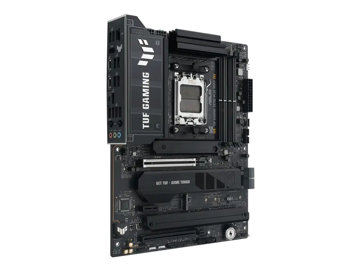 ASUS TUF GAMING X870E-PLUS WIFI7 AMD X870E ATX Motherboard with 16+2+1 80A Power Stages, DDR5 Support with AEMP, PCIe 5.0 x16 with PCIe Slot Q-Release Slim, Four M.2 Slots, WiFi 7 with ASUS Q-Antenna