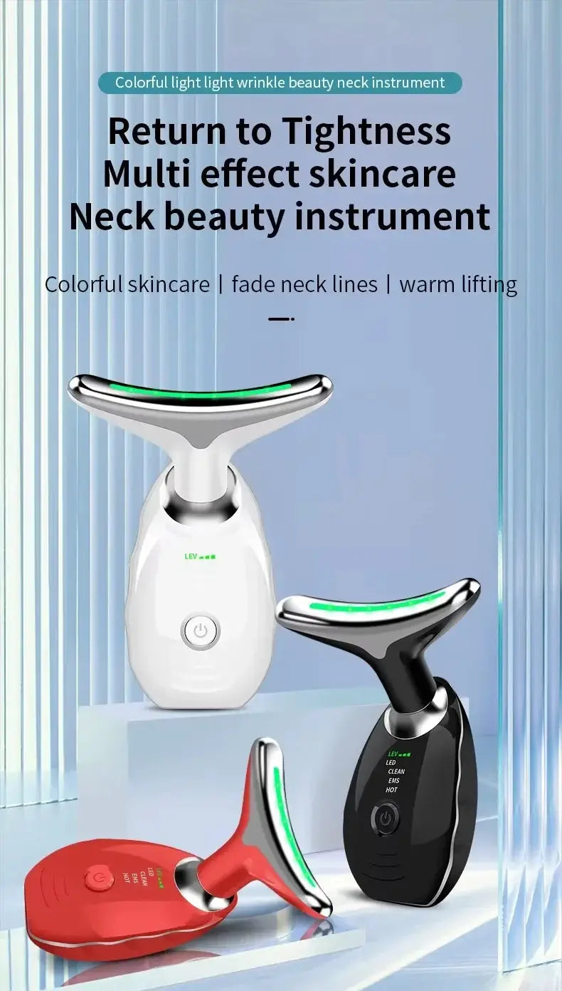 EMS Microcurrent Chin Lifting Facial Neck Beauty Device - OurLum.com