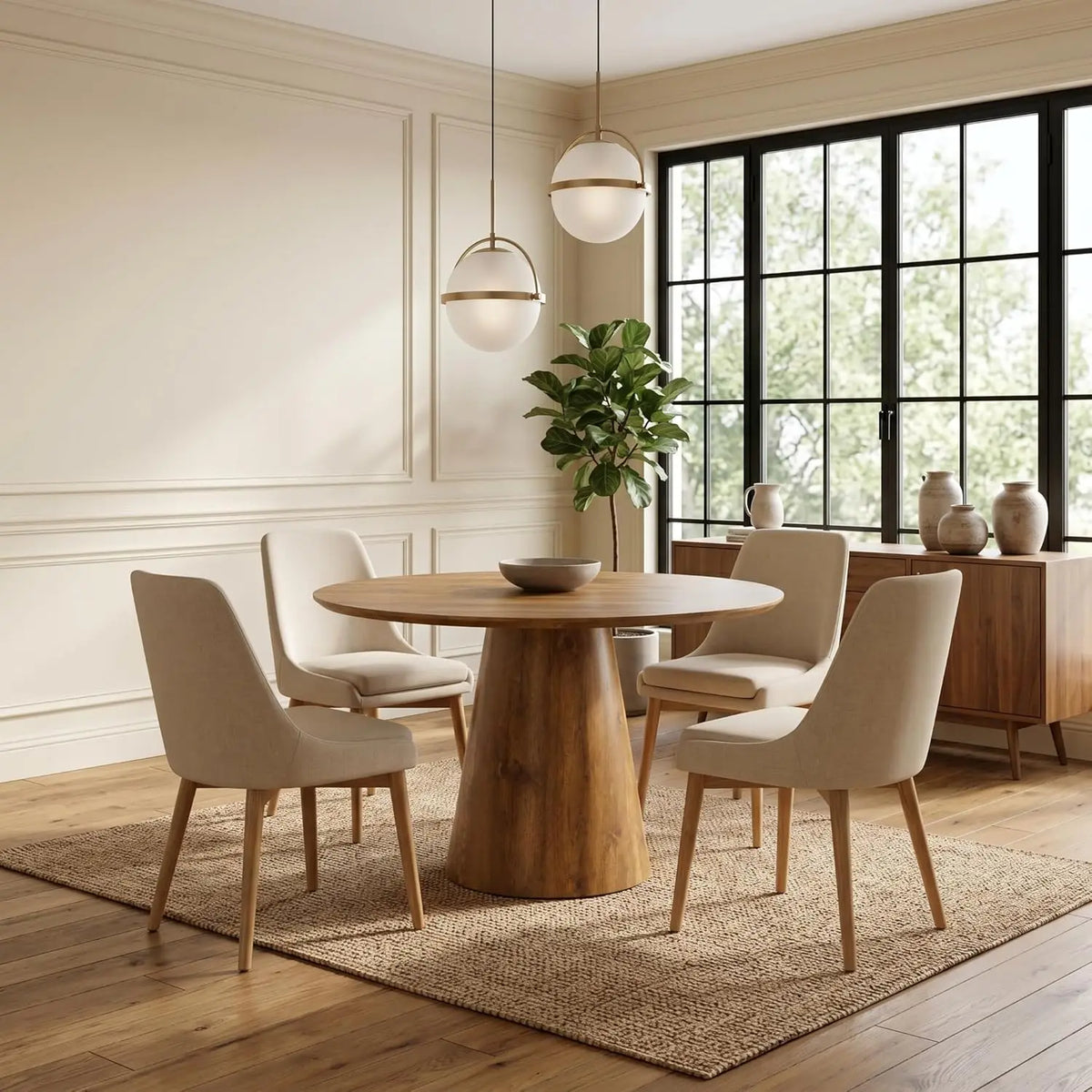 Wooden Round Dining Table