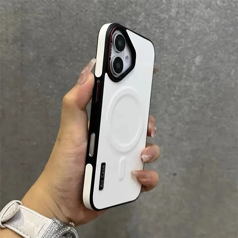 Luxury Matte Leather Magnetic For Magsafe Phone Case For iPhone 18 17 16 15 14 Pro Max Wireless Charging Shockproof Bumper Cover