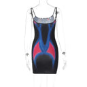 Tie-Dye Mini Dress for Women Comfortable
