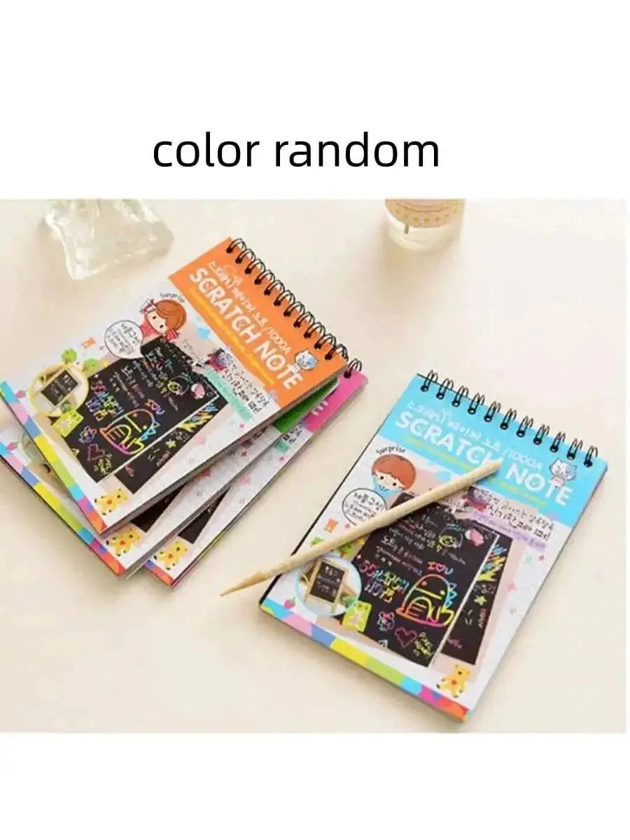 Rainbow Colorful Scratch Art Kit Notepads 1Pc Gift