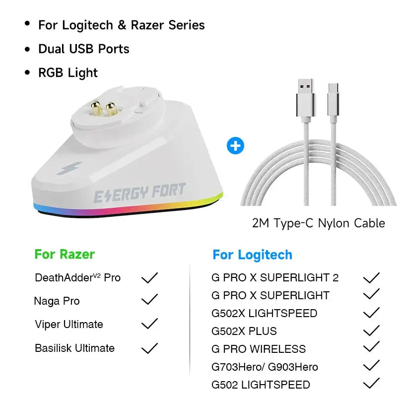RGB Gaming Mouse Dock - Qi Fast Charge — product view 8
