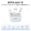 BOYA Mini Wireless Lavalier Microphone for iPhone 15 16 Android Type C On The Go