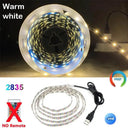 USB LED Light Strips RGB White Warm TV Home Lighting