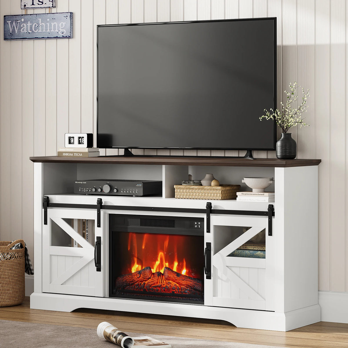 Wooden Electric Fireplace