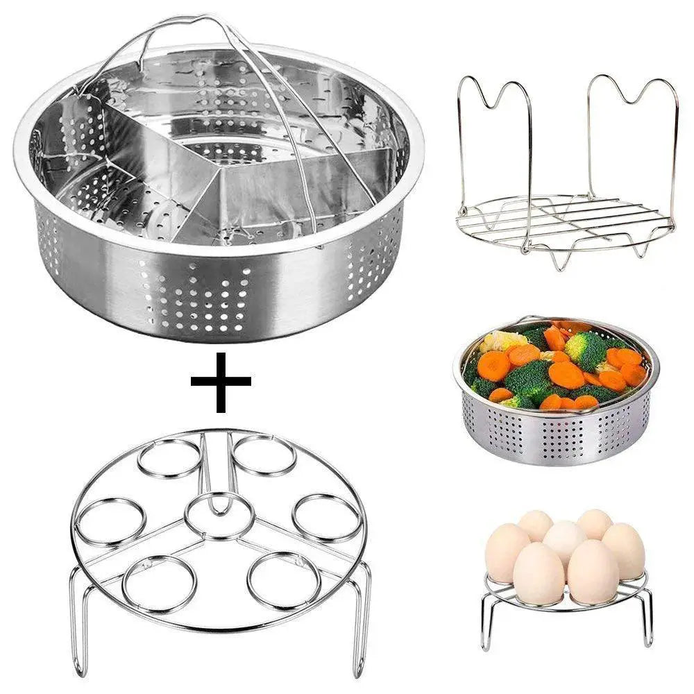 Instant Pot Accessory Set Steamer Basket Egg Rack Pan