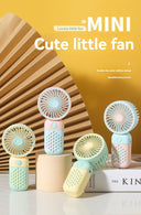 2024 New Handheld Charging Fan Cartoon Cute Mini USB Fan