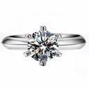 Moissanite Ring in Sterling Silver