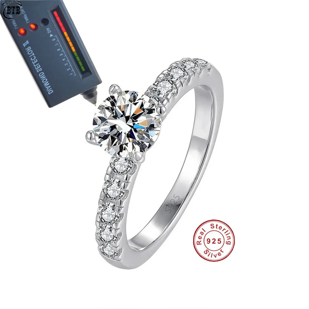 Moissanite Ring in Sterling Silver CB0803 — product view 1