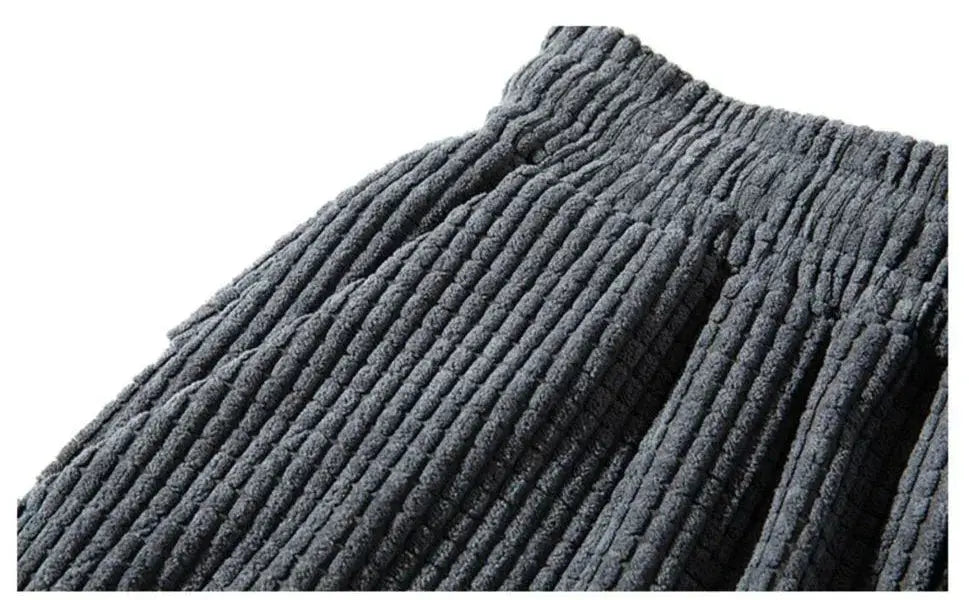 Baggy Corduroy Sweatpants for Men Solid Color Casual Joggers - OurLum.com