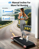 Under Desk Treadmill 2.5 HP Quiet Walking Pad Remote Control