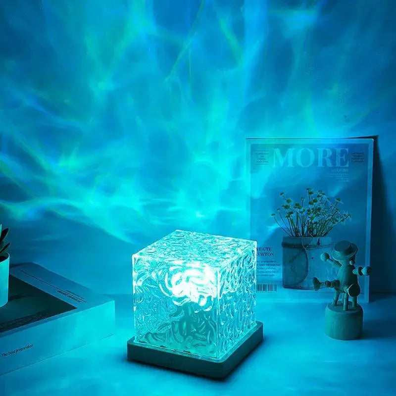 Dynamic Rotating Water Ripple Projector Night Light Lamp