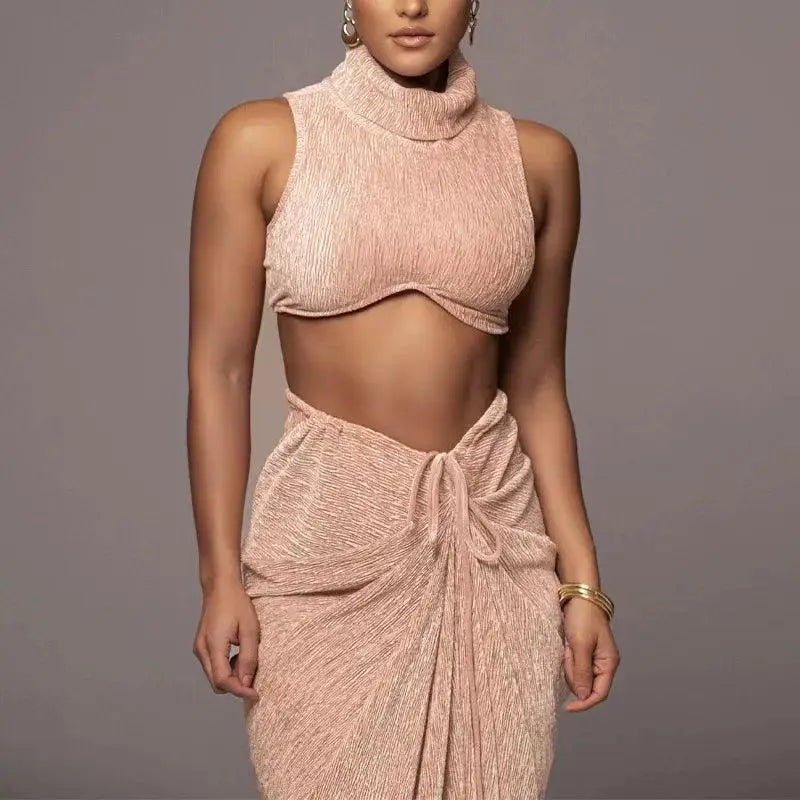 Solid Tank Top and Long Skirt Set Chic Summer Ensemble