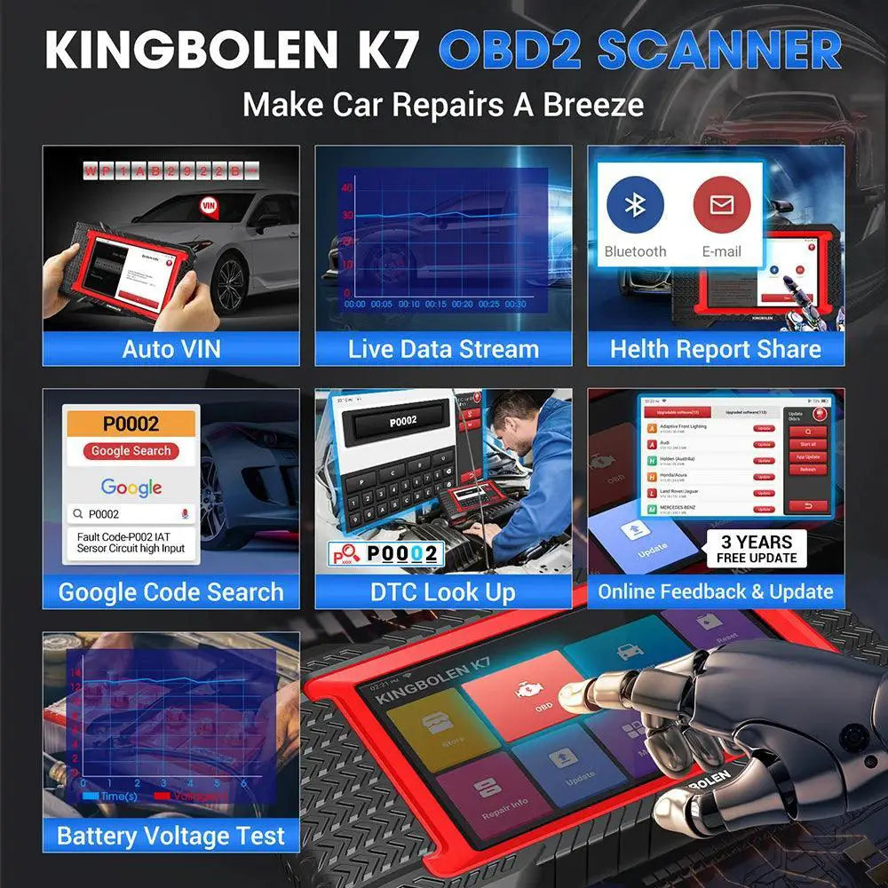 Kingbolen K7 Diagnostic Tool With ECU Coding Features