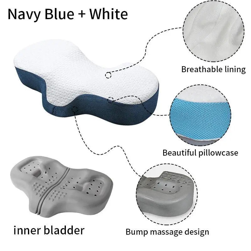 Memory Foam Neck Pillow Bow Shape Support for Bedding