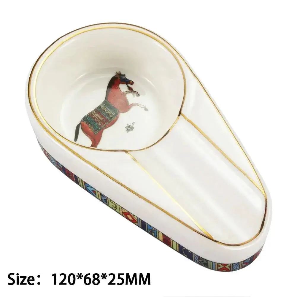 Galiner Ceramic Cigar Ashtray Luxury Single Cigar Holder