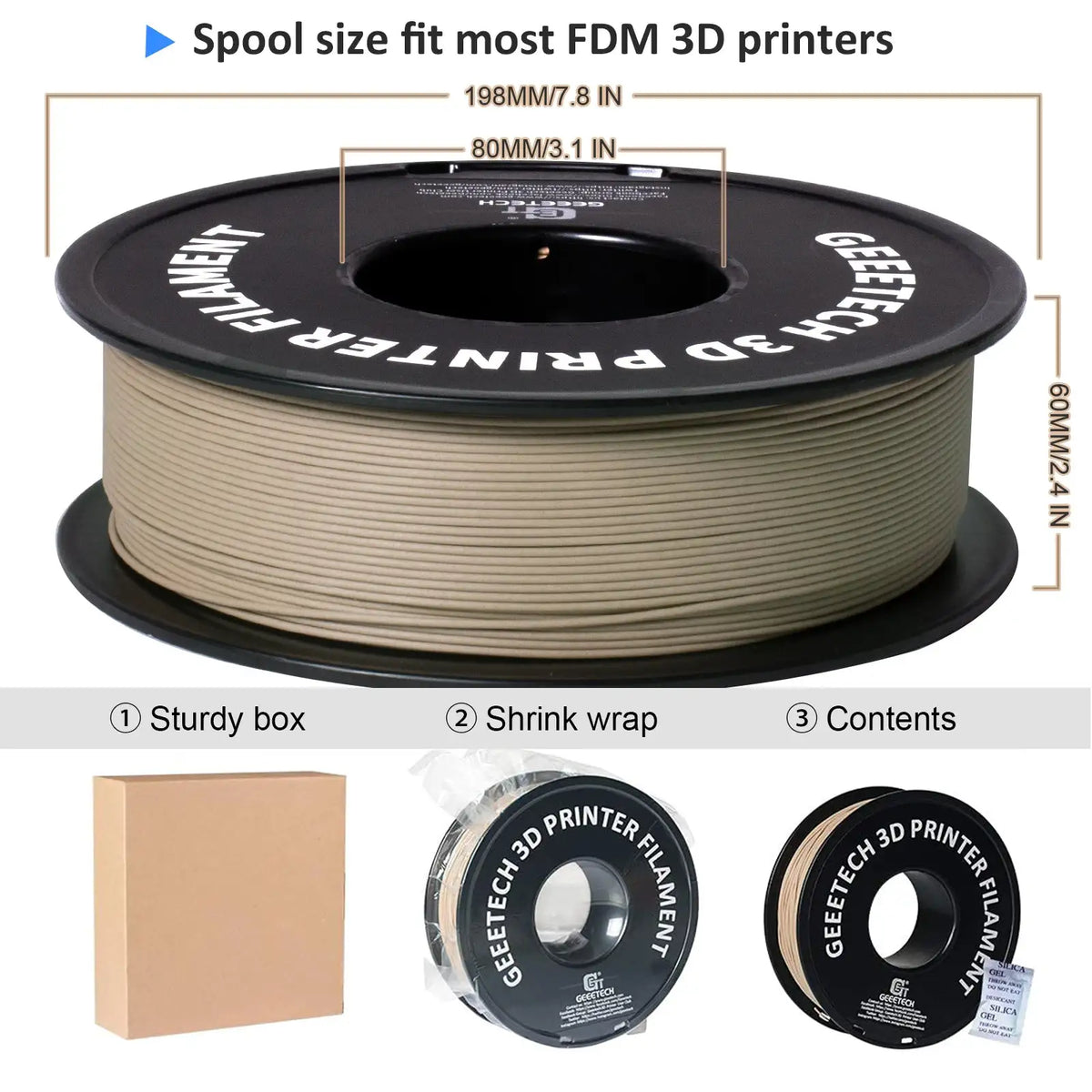 Wood PLA Filament for Natural-Look Models — product view 6