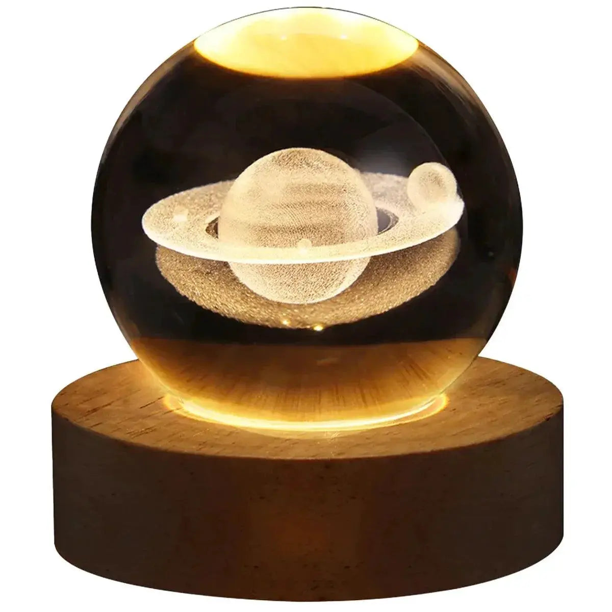 USB Galaxy Crystal Ball Night Light 3D Moon Lamp Decor