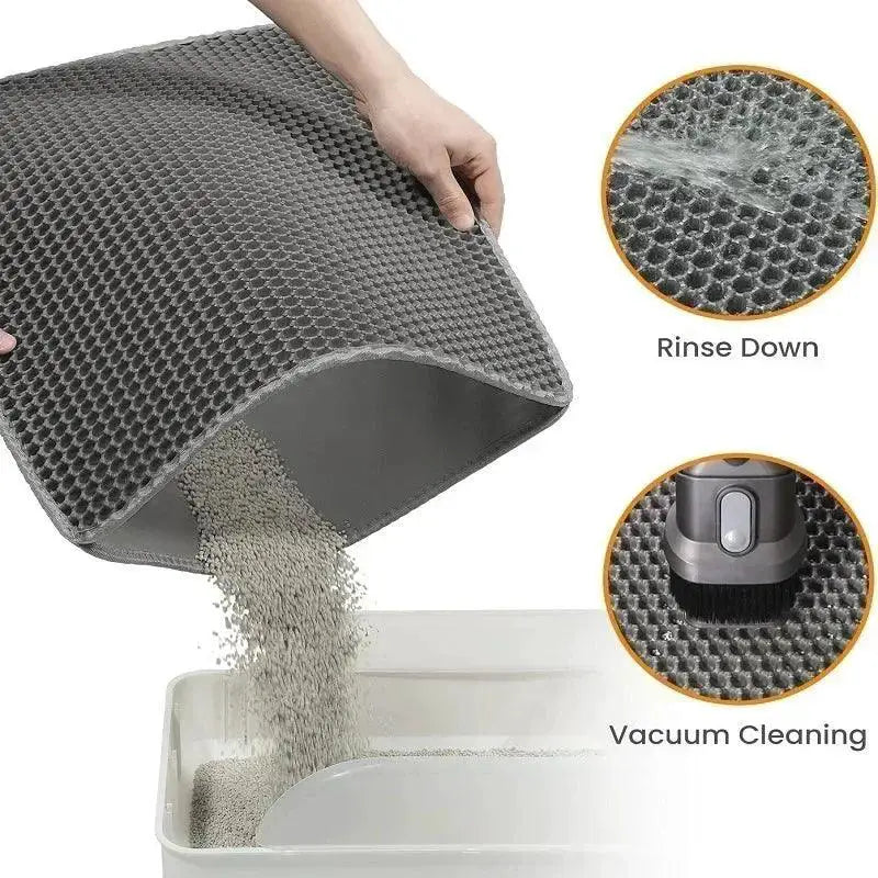 Double Layer Non Slip Cat Litter Mat Hygienic Durable