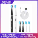 Seago Electric Toothbrush Rechargeable Sonic Vibrate 4 Modes