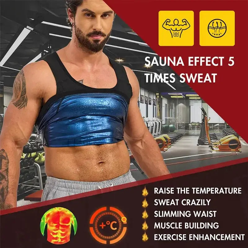 Men's Sauna Shapewear Compression Vest For Enhanced Sweat
