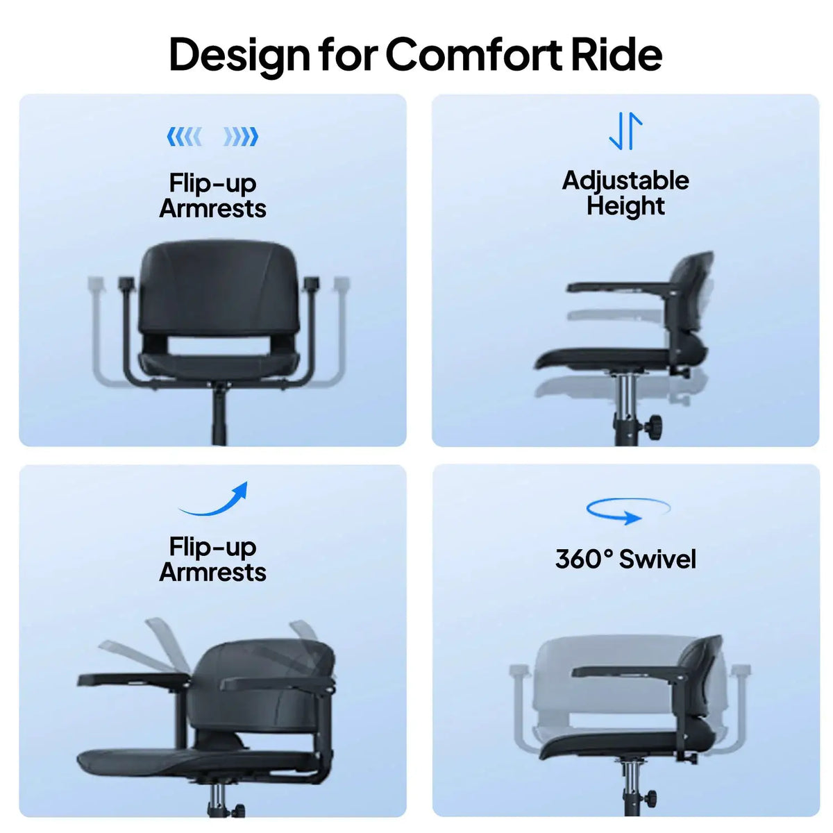 X02 4 Wheel Folding Electric Elderly Mobility Scooter 250W Motor 24V 10.4Ah Lead-acid Battery,Battery 10Miles Range 5MPH Solid Tires Anti‑tip Wheels LED Light For Seniors Disabled Adults