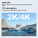 4K Dash Cam for Cars with 24/7 Parking