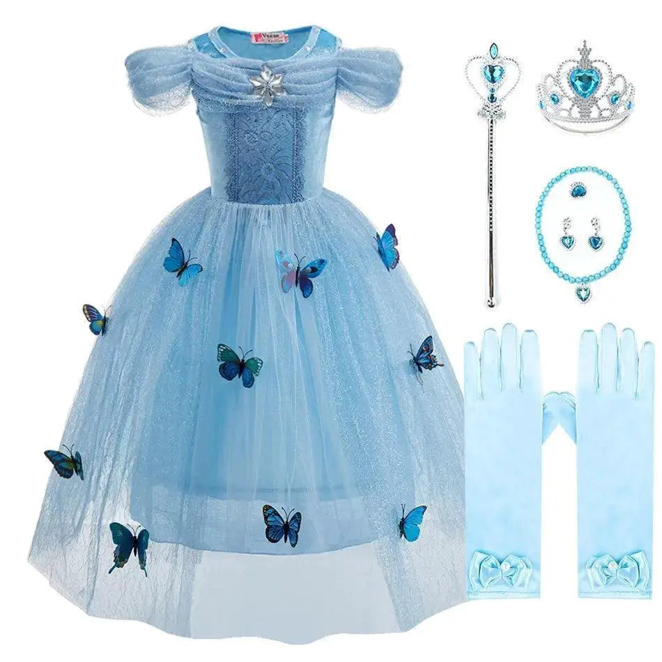 Fairytale Princess Dress for Girls Cinderella Snow White