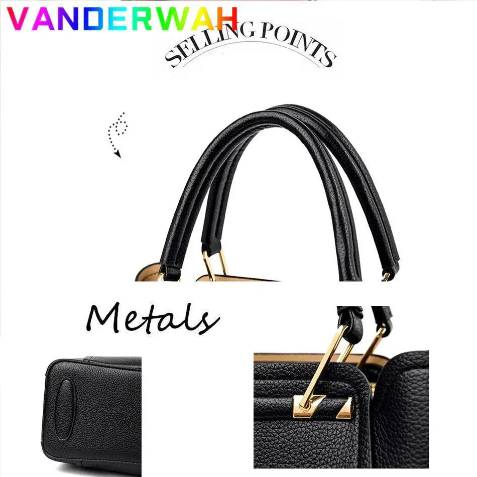 Luxe Leather Kangaroo Pendant Designer Handbag Elegant