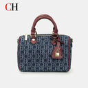 CH Boston Mini Barrel Crossbody Bag Top Handle PU Leather Luxury